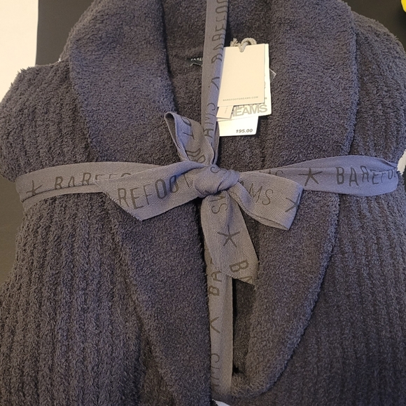 🍒NWT🍒 BAREFOOT DREAMS COZYCHIC RIBBED UNISEX ROBE - Picture 6 of 7